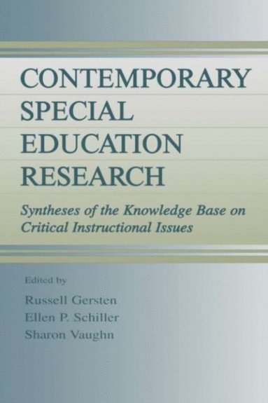 Contemporary Special Education Research (e-bok)