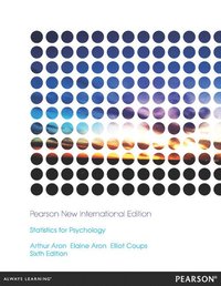 Statistics for Psychology Pearson New International Edition, plus MyStatLab without eText