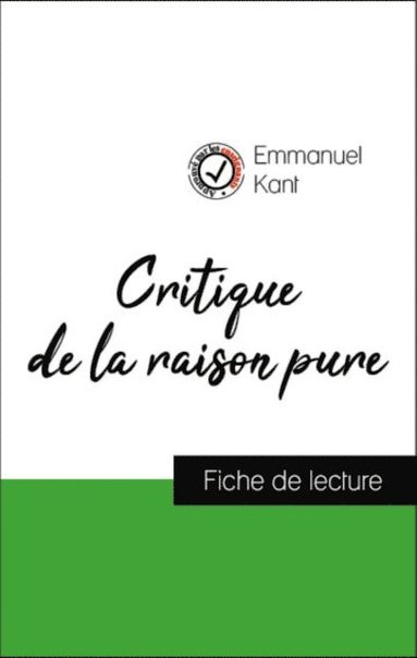 Analyse de l uvre Critique de la raison pure rÃsumÃ et fiche de