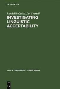 Investigating Linguistic Acceptability (inbunden)