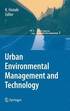 Urban Environmental Management and Technology