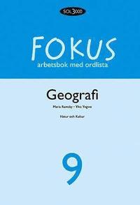 Omslagsbild: ISBN 9789127760806, Geografi 9 Fokus Arbetsbok med ordlista