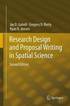 Research Design and Proposal Writing in Spatial Science