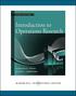 Introduction to Operations Research