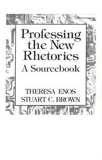 Professing the New Rhetorics (h�ftad)
