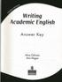 WRITING ACADEMIC ENGLISH ANSWER KEY
