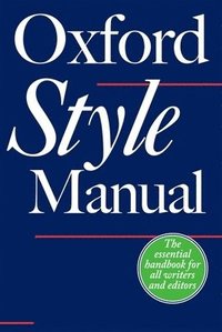 The Oxford Style Manual (inbunden)