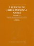 A Lexicon of Greek Personal Names