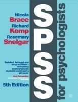 SPSS for Psychologists (h�ftad)