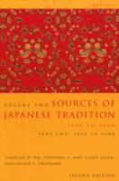 Sources of Japanese Tradition: Pt. 2 1868 to 2000 (h�ftad)