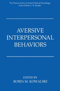 Aversive Interpersonal Behaviors (inbunden)