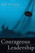 Courageous Leadership