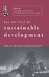 The Politics of Sustainable Development