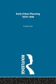 Early Urban Planning: 1870-1940 (inbunden)