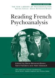 Reading French Psychoanalysis (h�ftad)