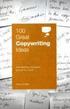 100 Great Copywriting Ideas