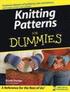 Knitting Patterns For Dummies