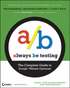 Always Be Testing: The Complete Guide To Google Website Optimizer