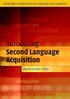 Introducing Second Language Acquisition