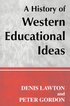 A History of Western Educational Ideas