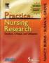 The Practice of Nursing Research