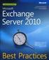 Microsoft Exchange Server 2010 Best Practices