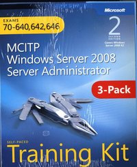 MCITP Windows Server 2008 Server Administrator: Training Kit 3-Pack: Exams 70-640, 70-642, 70-646, 2nd Edition Book/CD Package