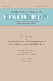 Behavioural Factors and Interventions in Pain and Musculoskeletal Disorders (h�ftad)