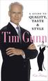 Tim Gunn: A Guide to Quality, Taste, and Style