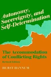 Autonomy, Sovereignty and Self-determination (h�ftad)