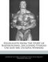 Highlights from the Sport of Bodybuilding, Including Steroid Use and Mr. Olympia Winners