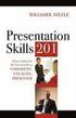 Presentation Skills 201
