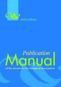 Publication Manual of the American Psychological Association (h�ftad)