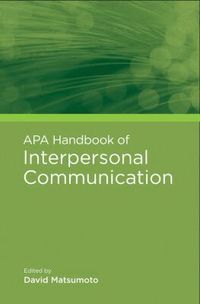 APA Handbook of Interpersonal Communication (inbunden)