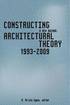 Constructing a New Agenda for Architecture