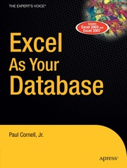 Excel as Your Database (h�ftad)