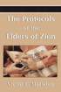 Protocols Of The Elders Of Zion (Protocols Of The Wise Men Of Zion, Protocols Of The Learned Elders Of Zion, Protocols Of The Meetings Of The Learned Elders Of Zion, Protocols Of The Sages Of Zion, Pr