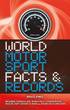 World Motor Sports Facts &; Records
