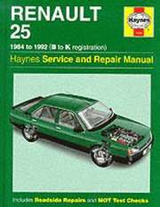 Renault 25 Service Repair Manual (inbunden)
