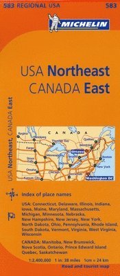 Michelin USA: Northeast, Canada: East Map 583 ()