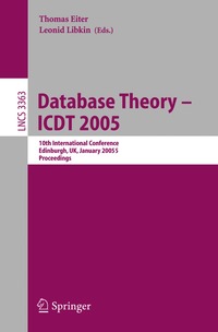 Database Theory - ICDT 2005 (inbunden)