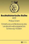 Entstehung Und Bedeutung Des Landesverwaltungsgesetzes Schleswig-Holstein