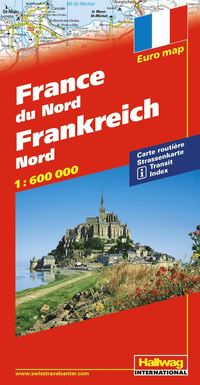Norra Frankrike Hallwag karta - 1:600000 ()