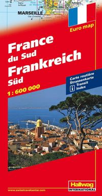 S�dra Frankrike Hallwag karta - 1:600000 ()