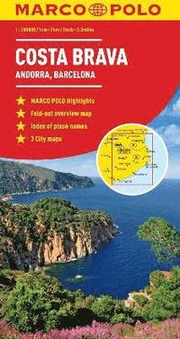 Costa Brava - Andorra, Perpignan, Barcelona Marco Polo Map ()