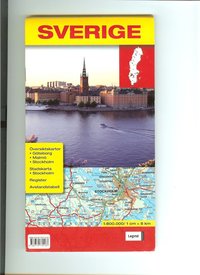 Sverigekarta 1:800 000/ 1cm = 8km (h�ftad)