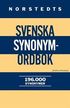 Norstedts svenska synonymordbok 196 000 Synonymer
