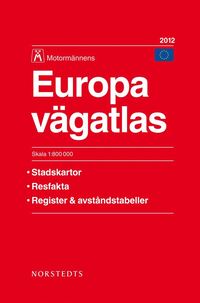 Europa V�gatlas 2012 Motorm�nnen - 1:800000 (h�ftad)
