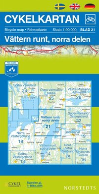 Cykelkartan Blad 21 V�ttern runt, norra delen - 1:90000