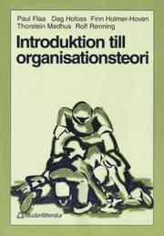 Introduktion till organisationsteori (h�ftad)